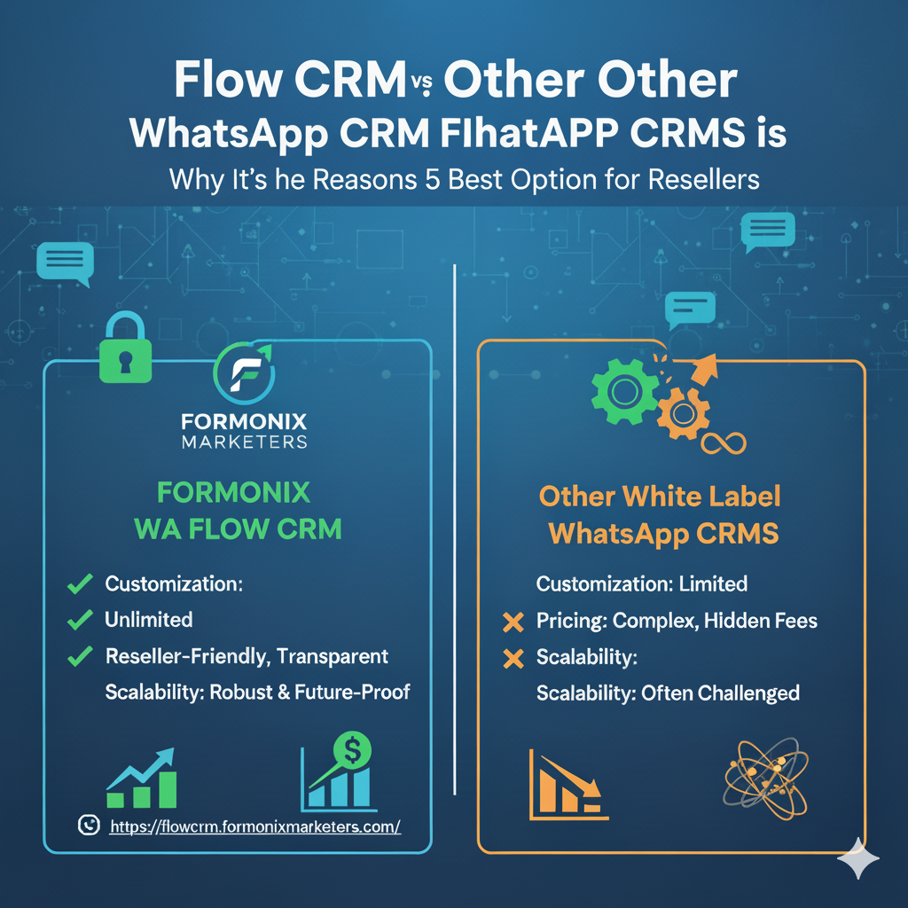 Comparison of FORMONIX WA FLOW CRM advantages against other white label WhatsApp CRMs